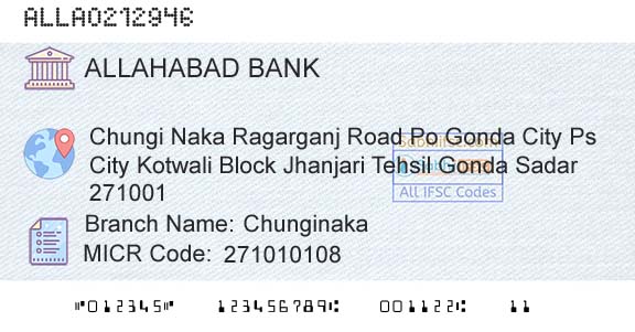 Allahabad Bank ChunginakaBranch 