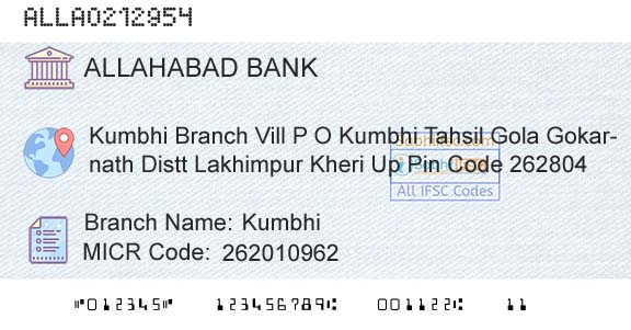 Allahabad Bank KumbhiBranch 