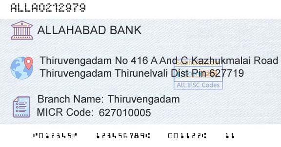 Allahabad Bank ThiruvengadamBranch 