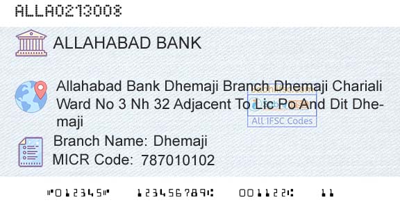 Allahabad Bank DhemajiBranch 