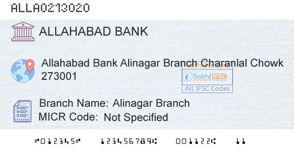 Allahabad Bank Alinagar BranchBranch 