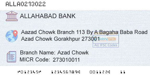 Allahabad Bank Azad ChowkBranch 