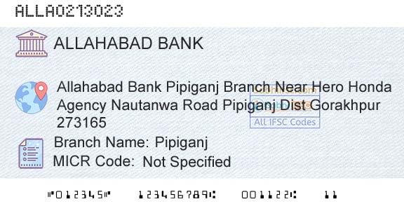 Allahabad Bank PipiganjBranch 