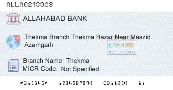 Allahabad Bank ThekmaBranch 
