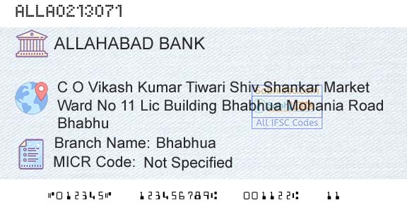 Allahabad Bank BhabhuaBranch 
