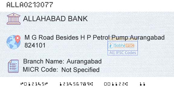 Allahabad Bank AurangabadBranch 