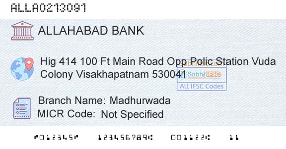 Allahabad Bank MadhurwadaBranch 