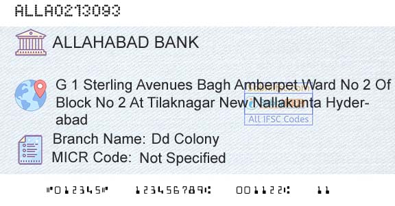 Allahabad Bank Dd ColonyBranch 