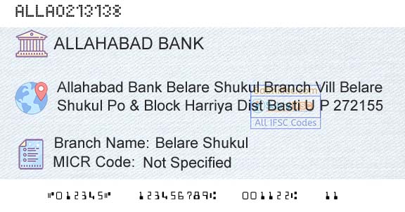 Allahabad Bank Belare ShukulBranch 