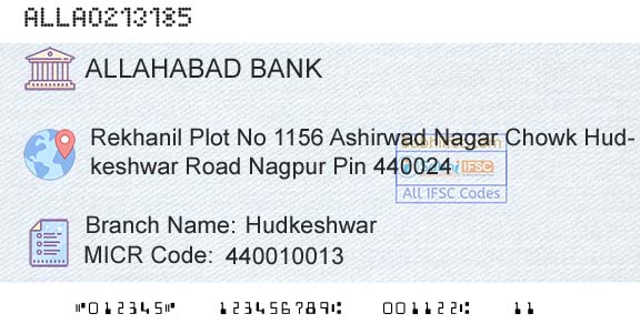 Allahabad Bank HudkeshwarBranch 