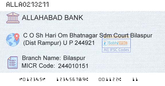 Allahabad Bank BilaspurBranch 