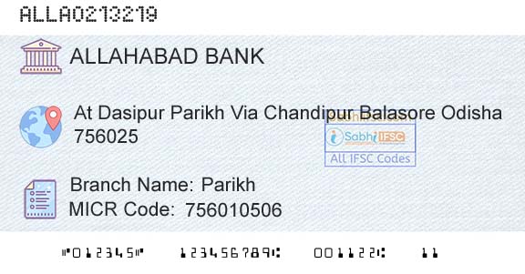 Allahabad Bank ParikhBranch 