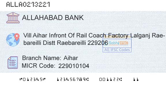 Allahabad Bank AiharBranch 