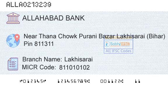 Allahabad Bank LakhisaraiBranch 