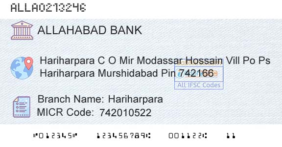 Allahabad Bank HariharparaBranch 