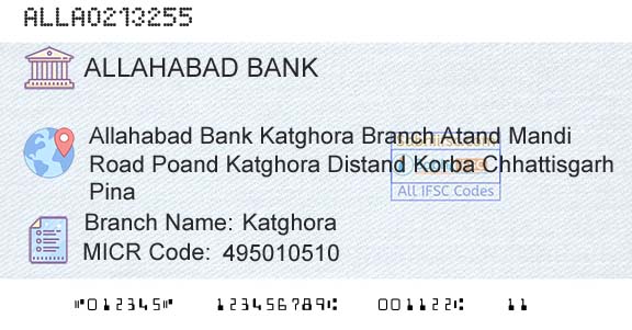 Allahabad Bank KatghoraBranch 