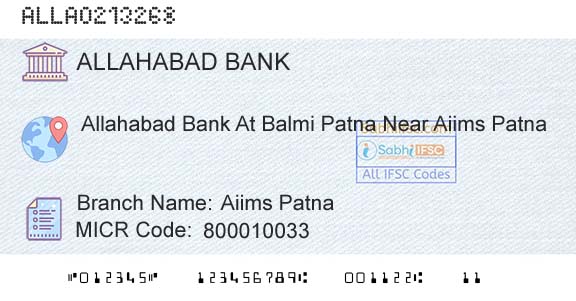 Allahabad Bank Aiims PatnaBranch 