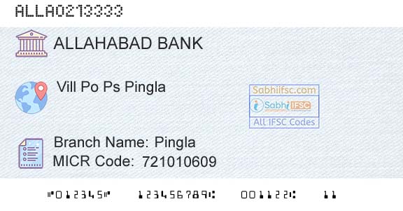 Allahabad Bank PinglaBranch 