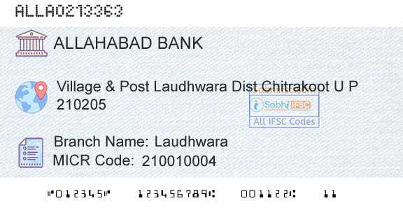 Allahabad Bank LaudhwaraBranch 
