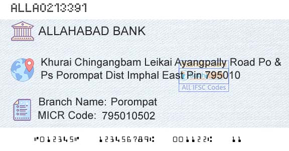Allahabad Bank PorompatBranch 