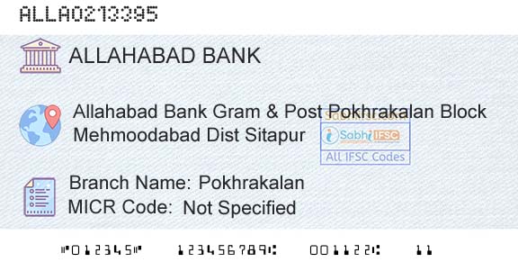 Allahabad Bank PokhrakalanBranch 