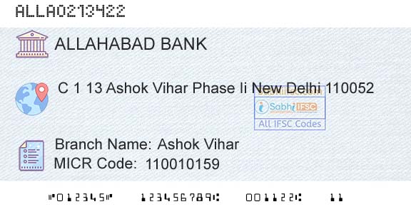 Allahabad Bank Ashok ViharBranch 
