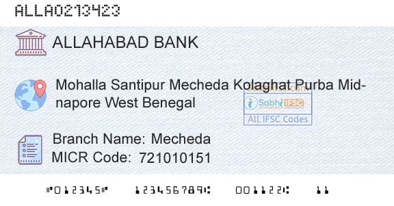 Allahabad Bank MechedaBranch 