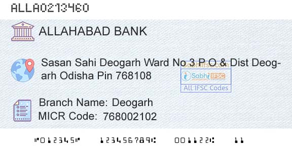Allahabad Bank DeogarhBranch 