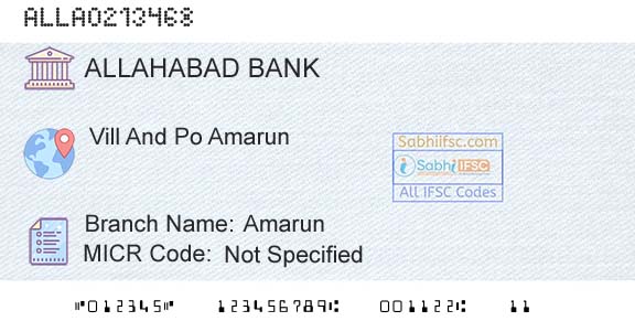 Allahabad Bank AmarunBranch 