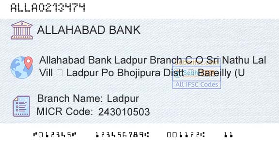 Allahabad Bank LadpurBranch 