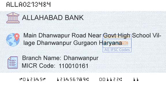 Allahabad Bank DhanwanpurBranch 