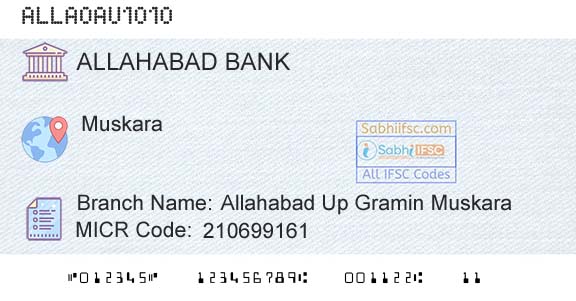Allahabad Bank Allahabad Up Gramin MuskaraBranch 