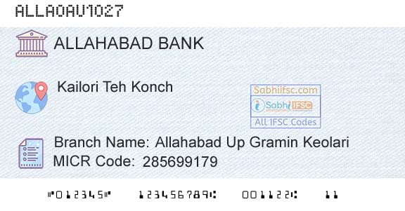 Allahabad Bank Allahabad Up Gramin KeolariBranch 