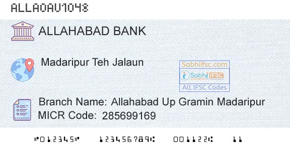 Allahabad Bank Allahabad Up Gramin MadaripurBranch 