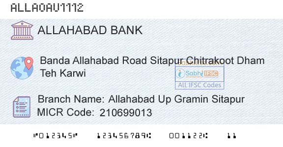 Allahabad Bank Allahabad Up Gramin SitapurBranch 
