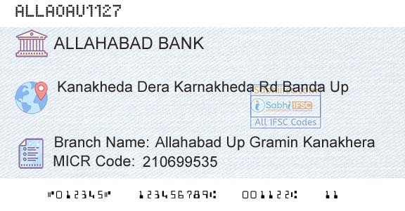 Allahabad Bank Allahabad Up Gramin KanakheraBranch 