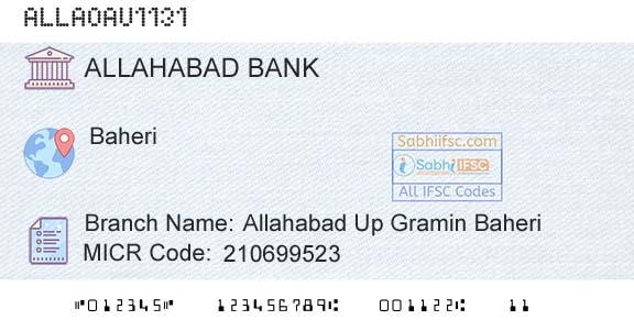 Allahabad Bank Allahabad Up Gramin BaheriBranch 