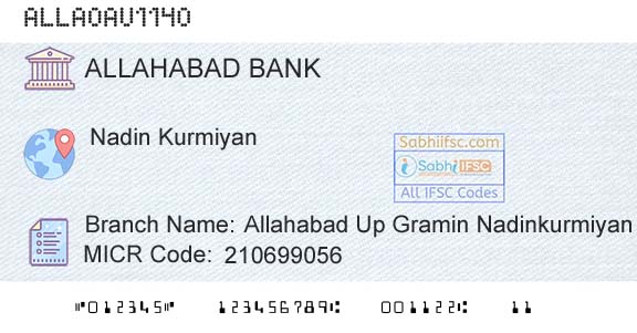 Allahabad Bank Allahabad Up Gramin NadinkurmiyanBranch 