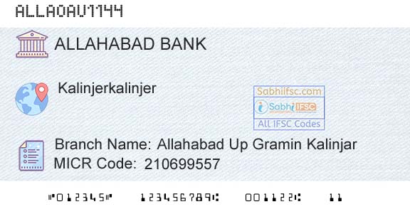 Allahabad Bank Allahabad Up Gramin KalinjarBranch 