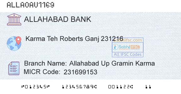Allahabad Bank Allahabad Up Gramin KarmaBranch 