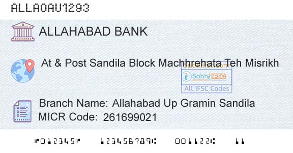 Allahabad Bank Allahabad Up Gramin SandilaBranch 