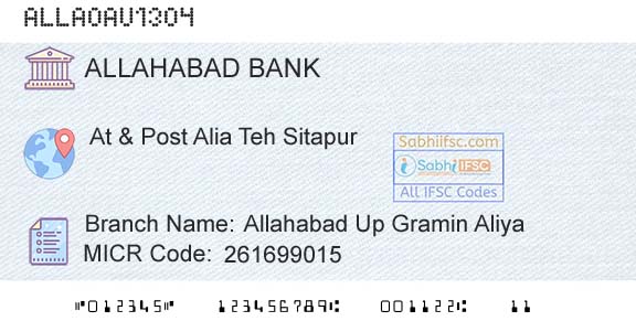 Allahabad Bank Allahabad Up Gramin AliyaBranch 
