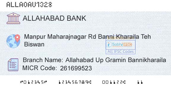 Allahabad Bank Allahabad Up Gramin BannikharailaBranch 