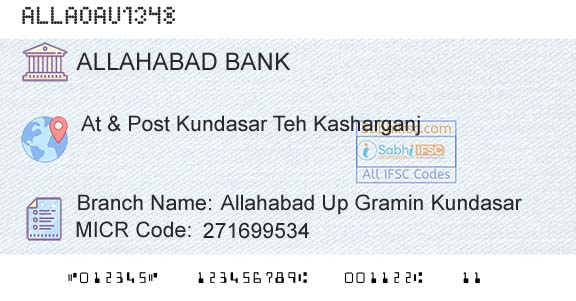 Allahabad Bank Allahabad Up Gramin KundasarBranch 