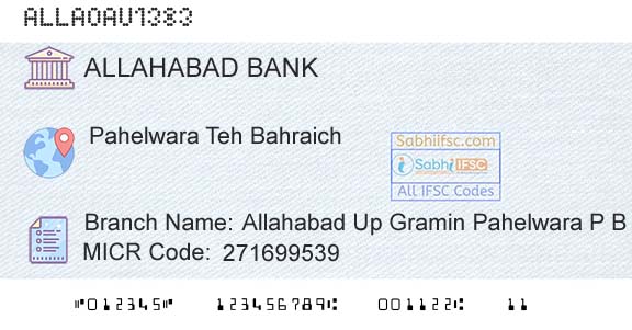 Allahabad Bank Allahabad Up Gramin Pahelwara P B Adda Branch 