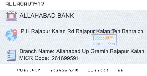 Allahabad Bank Allahabad Up Gramin Rajapur KalanBranch 