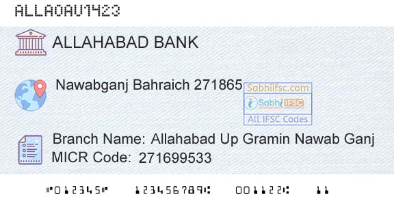 Allahabad Bank Allahabad Up Gramin Nawab GanjBranch 