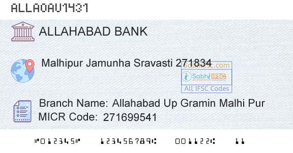 Allahabad Bank Allahabad Up Gramin Malhi PurBranch 