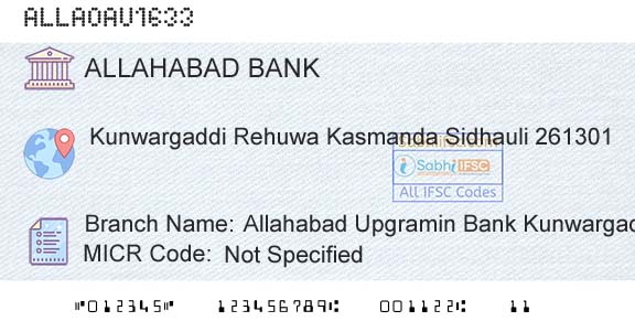 Allahabad Bank Allahabad Upgramin Bank KunwargaddiBranch 