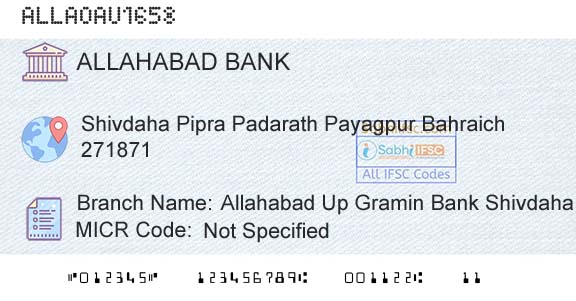 Allahabad Bank Allahabad Up Gramin Bank ShivdahaBranch 